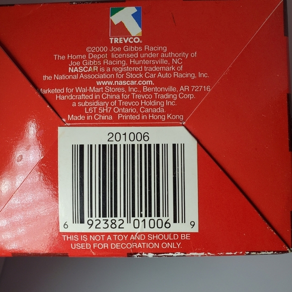 Trevco Nascar Tony Stewart Christmas Ornament.  Vintage 2000 - Picture 5 of 5